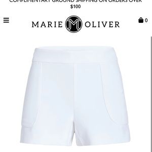 White Marie Oliver Mia tailored shorts